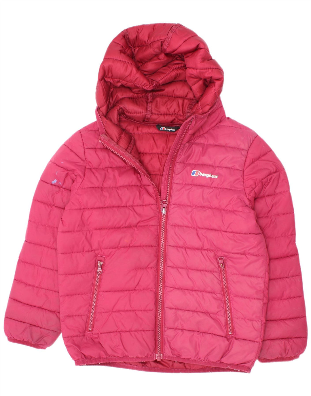 Berghaus Wattierte Jacke mit Kapuze für Mädchen, 5–6 Jahre, rosa, Polyester