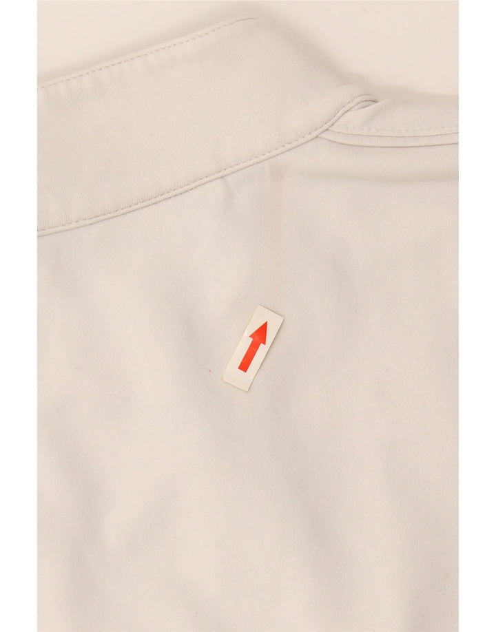 ASICS Damen-Trainingsanzug-Top-Jacke, UK 14, großes weißes Polyamid