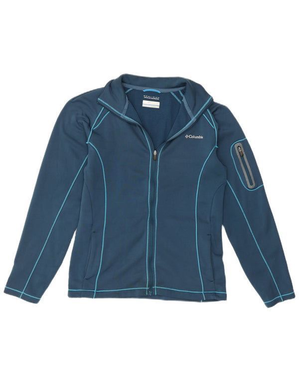 Columbia Damen Omni-Wick Trainingsanzug Top Jacke UK 12 Mittelblau Sport