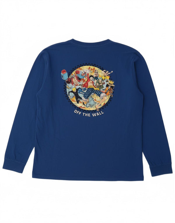 VANS Jungen Straw Hat Crew Graphic Top Langarm 14–15 Jahre XL Blau