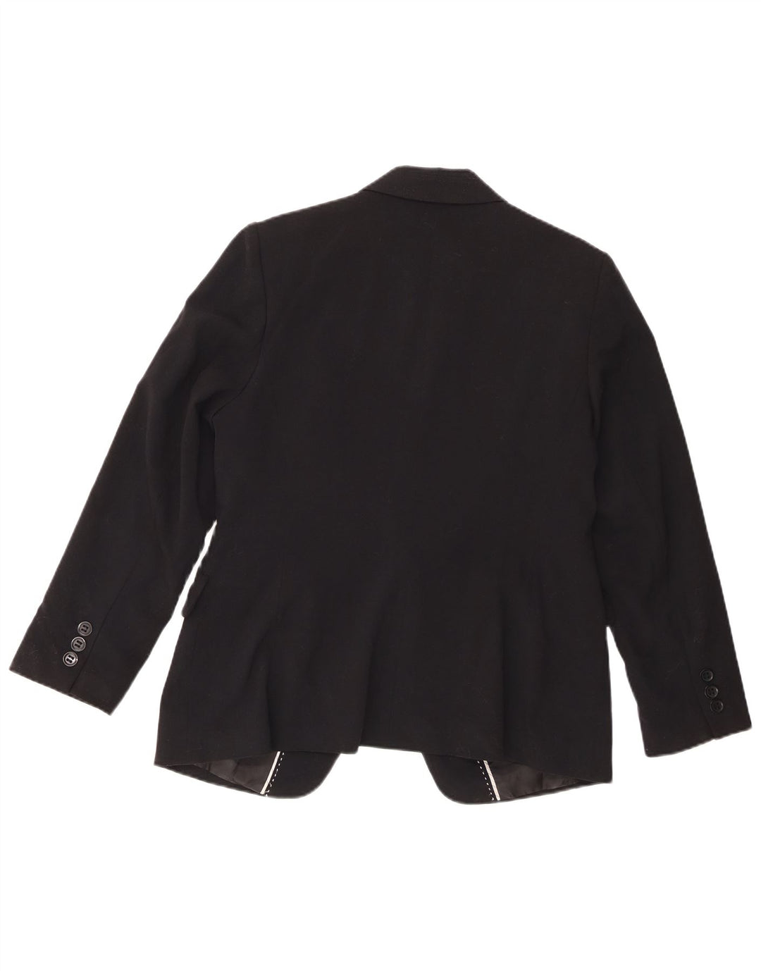 Marks & Spencer Damen-Blazerjacke mit 1 Knopf, UK 16, Größe L, Schwarz, Polyester
