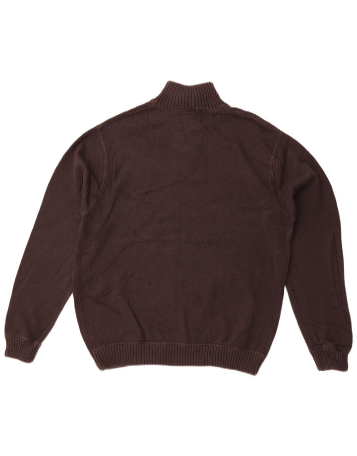EDDIE BAUER Herren-Pullover mit Reißverschluss am Hals, große graue Baumwolle