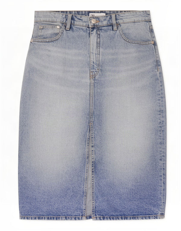 Zara Damen Jeansrock Medium W28 Blau