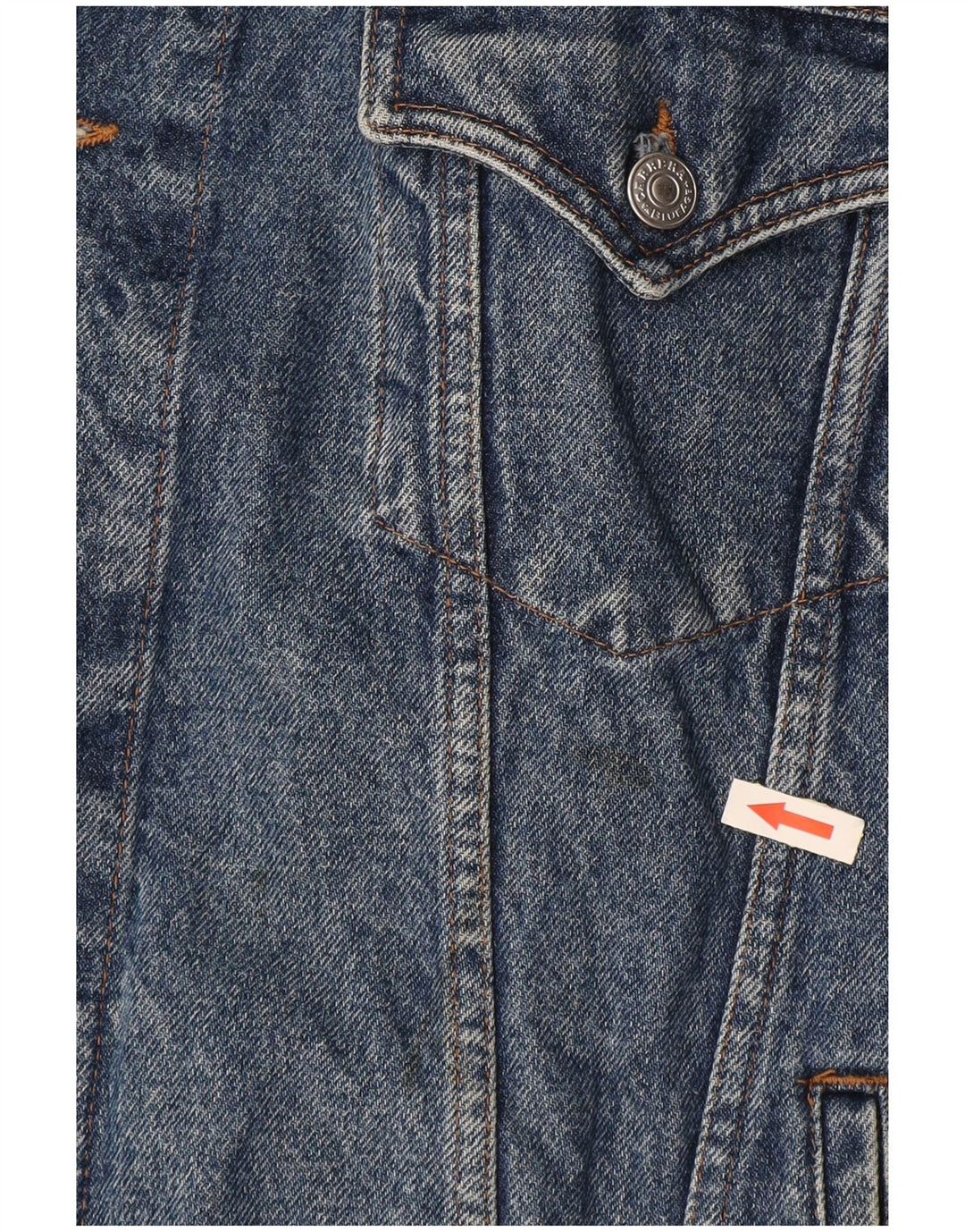 CARRERA Herren Jeansweste UK 44 2XL Blaue Baumwolle