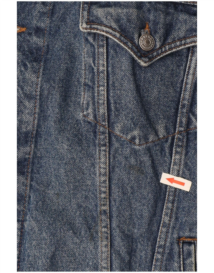 CARRERA Herren Jeansweste UK 44 2XL Blaue Baumwolle
