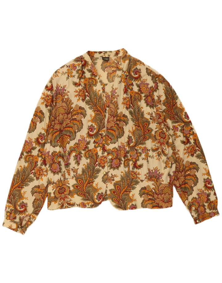 Lorena Damen Hemdbluse IT 54 2XL Beige Paisley