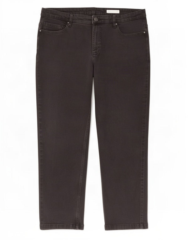 Marks & Spencer Damen Straight Jeans UK 20 2XL W38 L26 Schwarze Baumwolle
