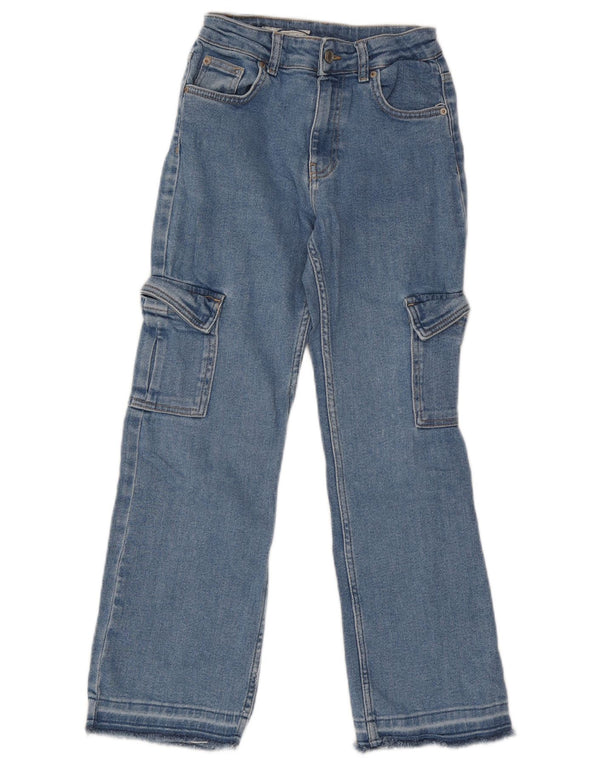 Zara Cargo Straight Jeans für Jungen, 11–12 Jahre, W24 L26, blaue Baumwolle