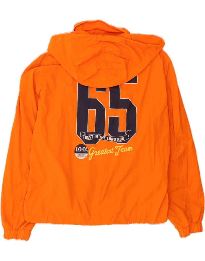 CARRERA Mens Graphic Hooded Bomber Jacket UK 36 Small Orange Cotton Vintage Carrera and Second-Hand Carrera from Messina Hembry 