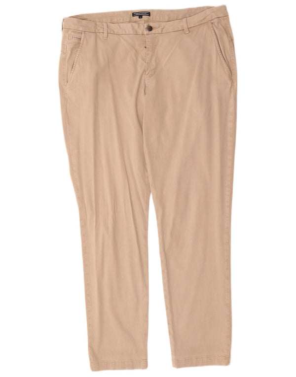 Tommy Hilfiger Damen Slim Chino-Hose US 14 XL W38 L30 Beige Baumwolle