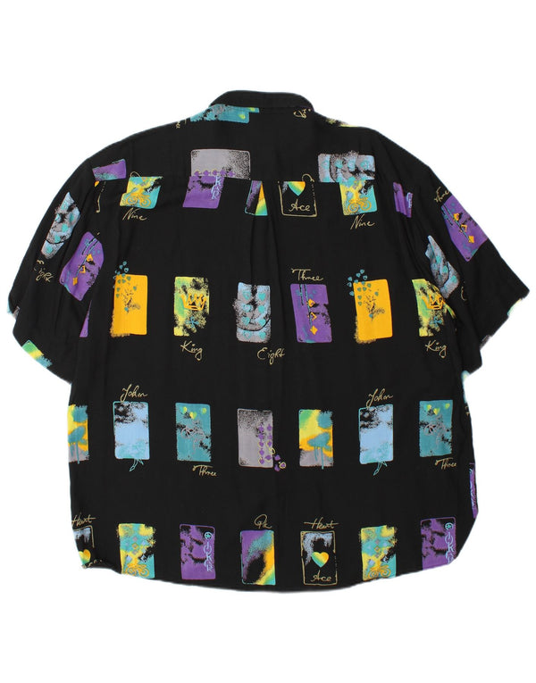 Goldress Herren-Kurzarmshirt, Größe 43/44, XL, Schwarz, geometrisch