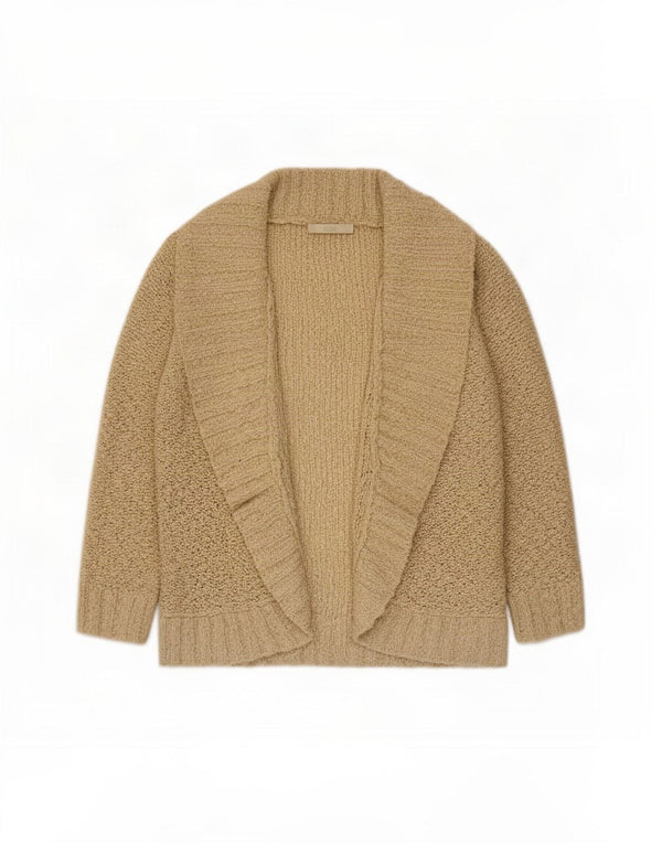 Marks & Spencer Damen-Strickjacke mit 3/4-Ärmeln, offen, Gr. 14, Mittelbeige