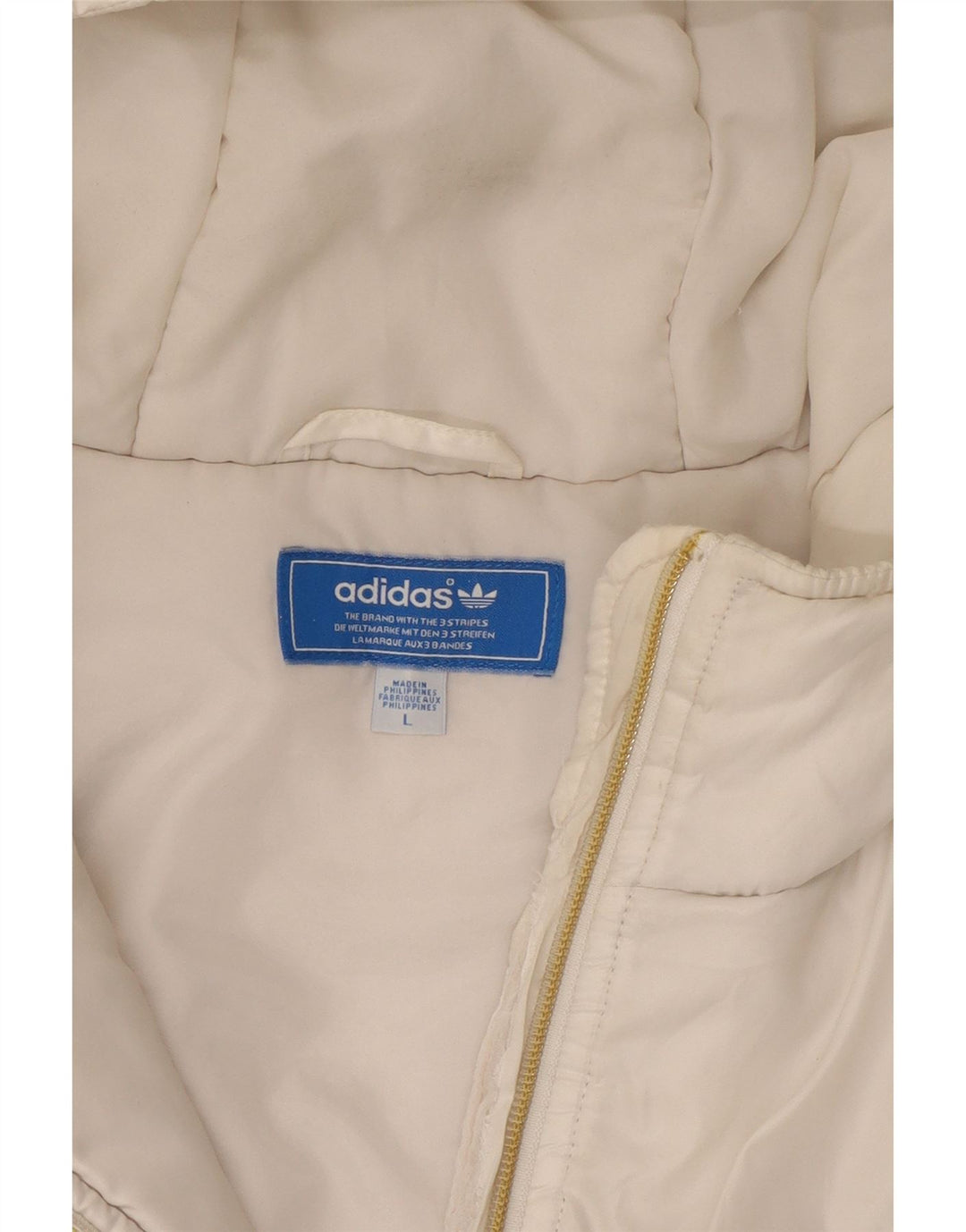 Adidas Herren Kapuzen-Bomberjacke UK 40 Large Weiß
