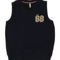 SUN68 Boys V-Neck Jumper Sweater 7-8 Years Navy Blue Cotton Vintage Sun68 and Second-Hand Sun68 from Messina Hembry 
