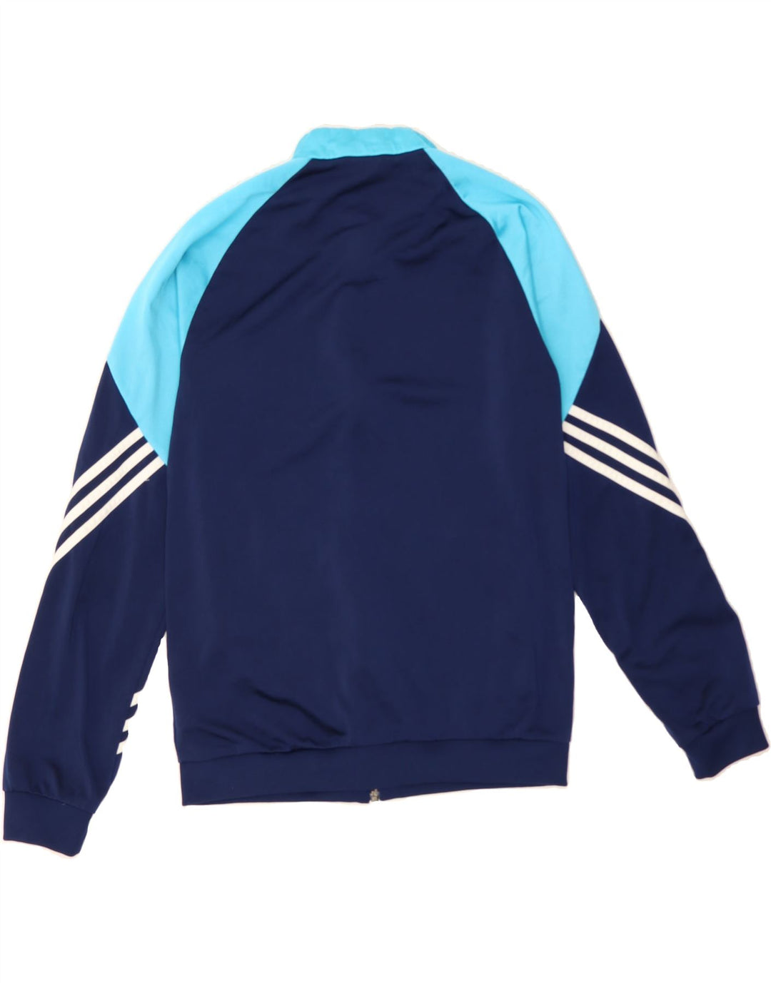 ADIDAS Mens Tracksuit Top Jacket Small Navy Blue Colourblock Polyester Vintage Adidas and Second-Hand Adidas from Messina Hembry 