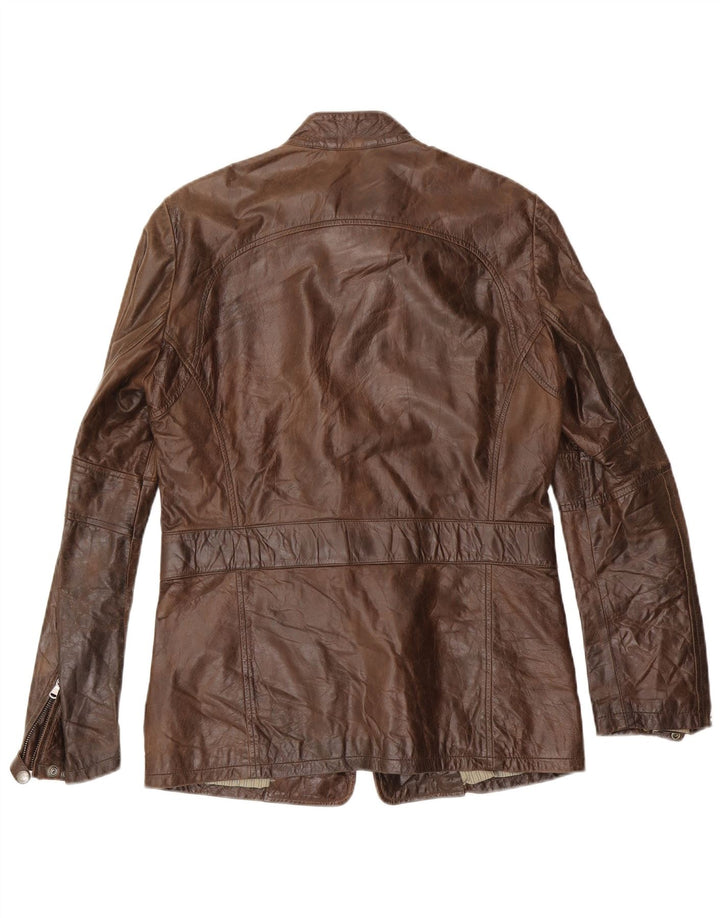 Vintage Herren Lederjacke UK 38 Mittelbraunes Leder
