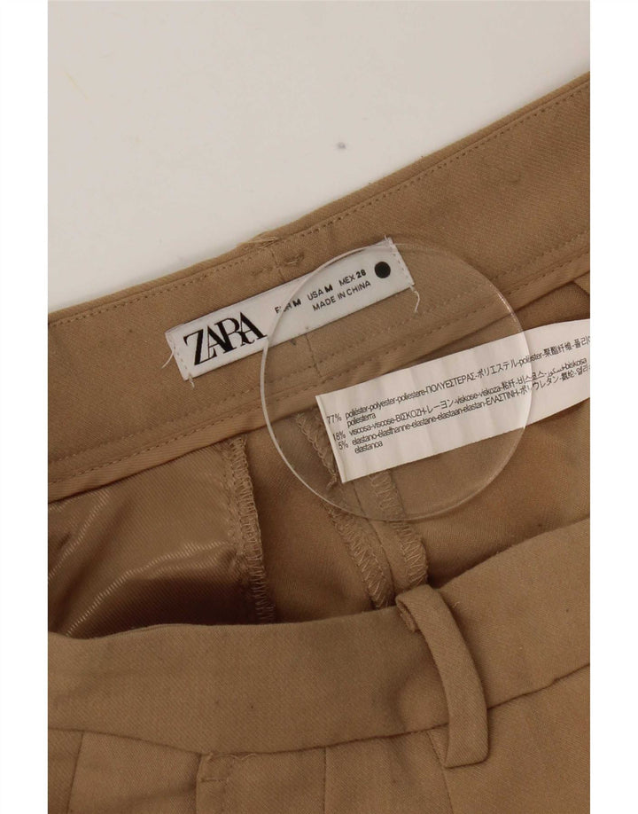 Zara Damen-Anzughose mit Pegged-Anzug, mittelgroß, W28, L31, beige, Polyester