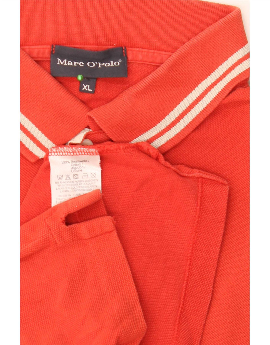 Marc O'Polo Herren Poloshirt XL Orange Baumwolle
