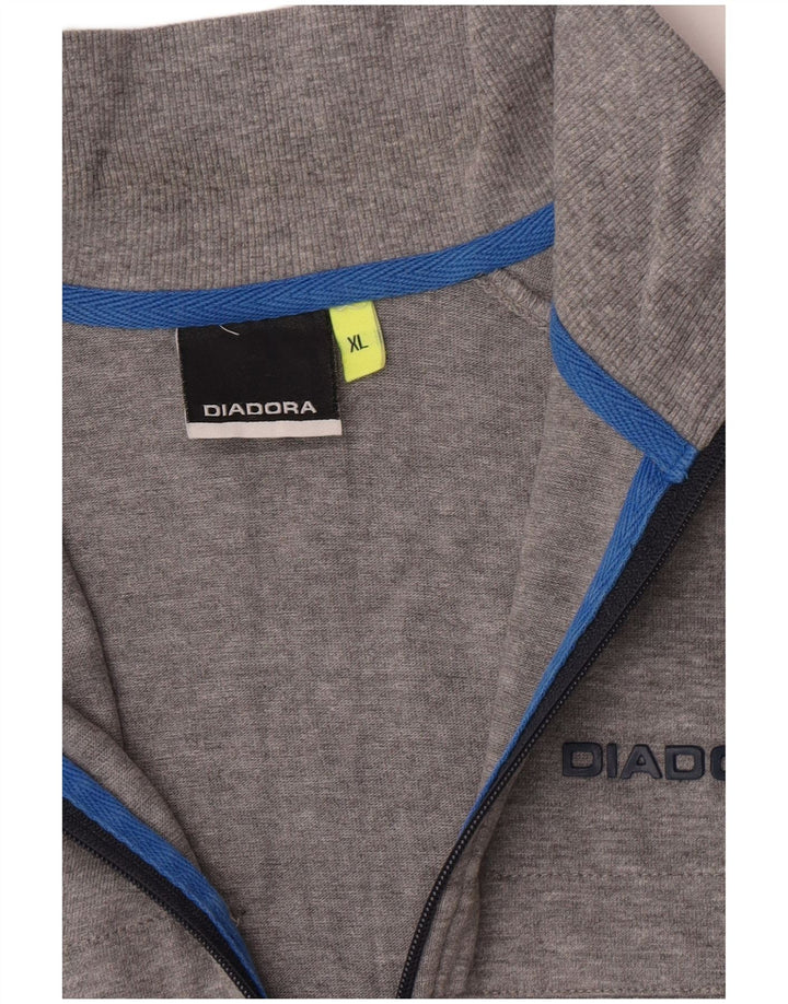 Diadora Herren Trainingsanzug Top Jacke XL Grau