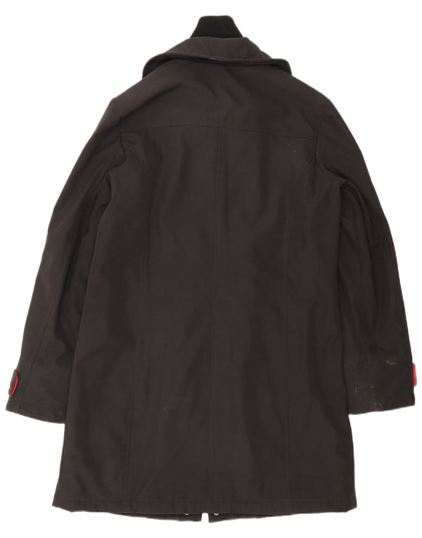 TOMMY HILFIGER Damen Windjacke Mantel UK 16 Large Schwarz Polyester