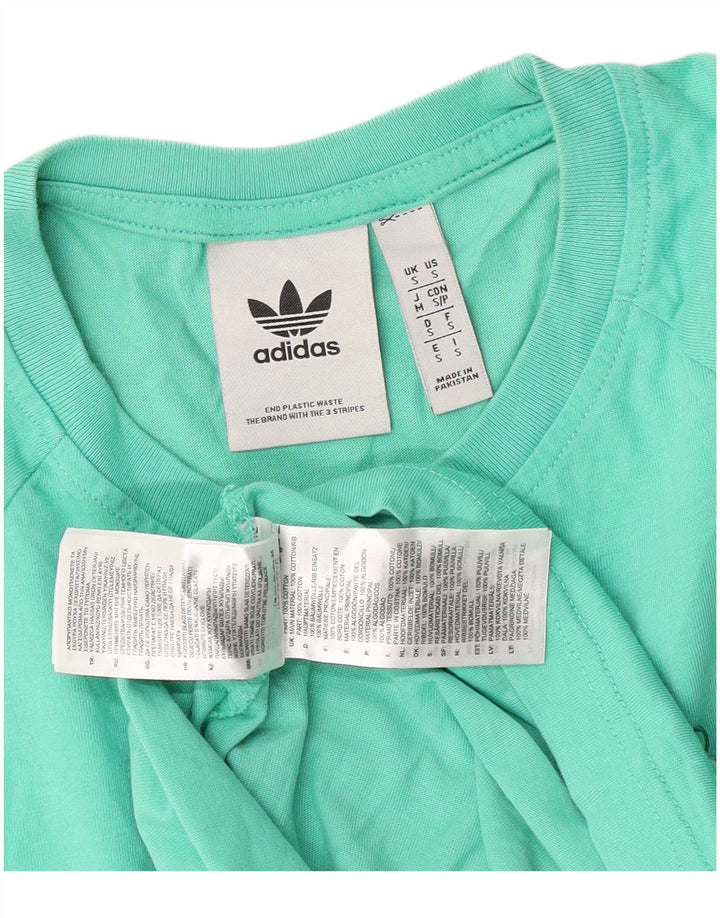 Adidas Herren Grafik T-Shirt Top Small Türkis Baumwolle