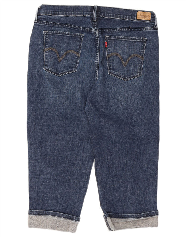 LEVI'S Damen Capri-Jeans US 12 Large W32 L19 Marineblaue Baumwolle