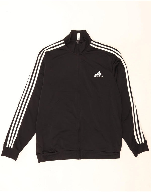 Adidas Herren Trainingsanzug Top Jacke UK 48/50 XL Schwarz Polyester