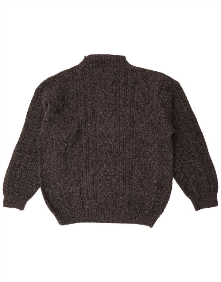 Principles Herren-Pullover mit Rollkragen, groß, aus grauer Wolle