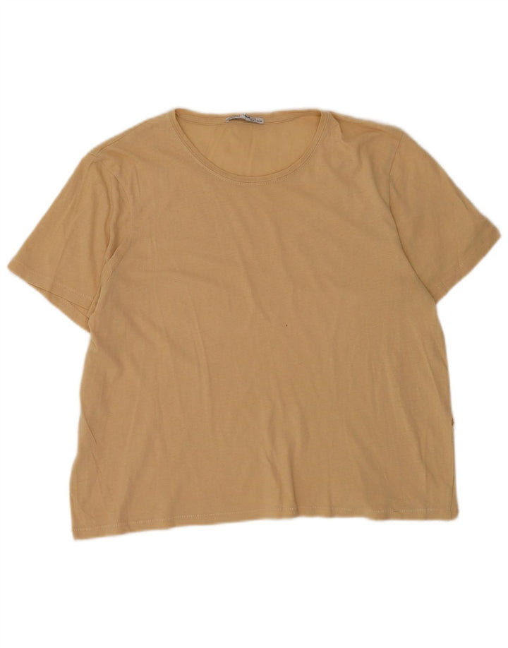 Zara Damen T-Shirt Top UK 16 Large Beige