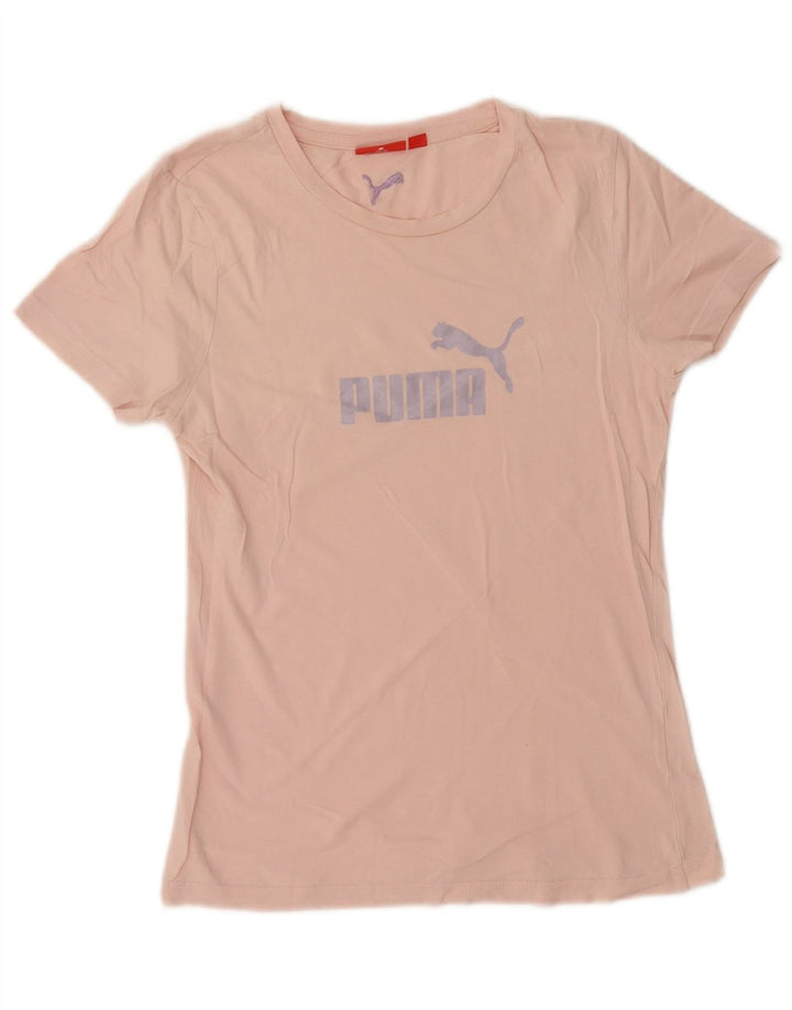 Puma Damen Graphic T-Shirt Top UK 12 Mittelrosa