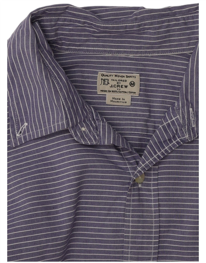 J. CREW Herrenhemd aus mittelvioletter Nadelstreifen-Baumwolle