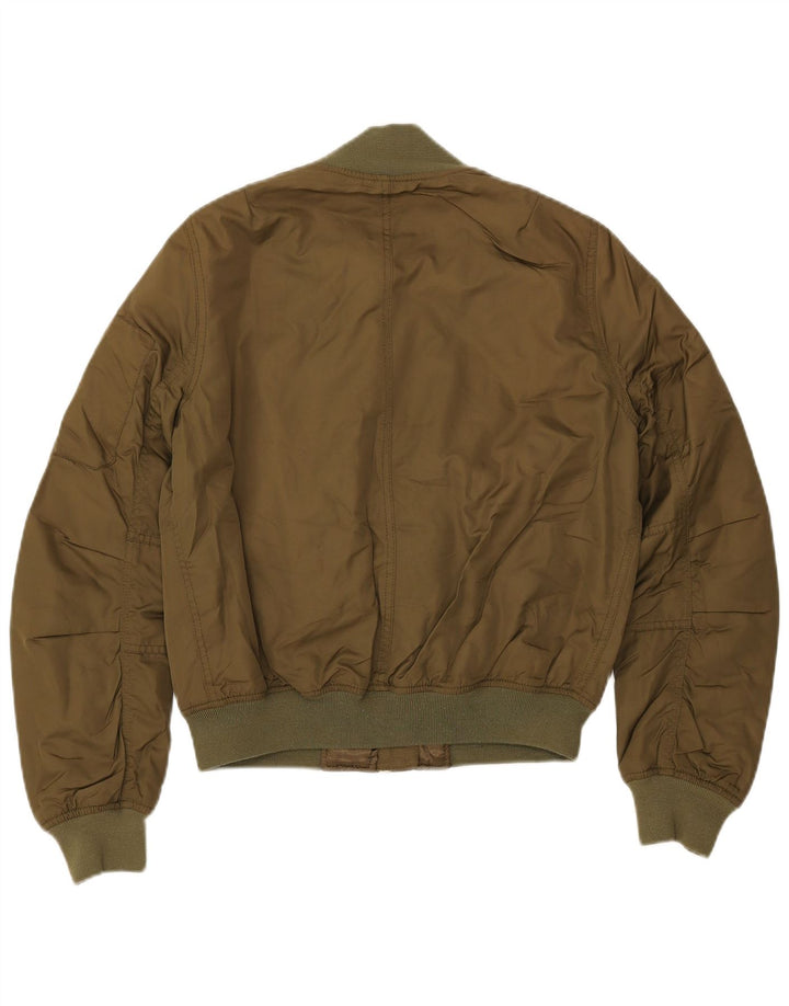 TOPSHOP Damen Übergroße Bomberjacke UK 10 Small Khaki Polyester