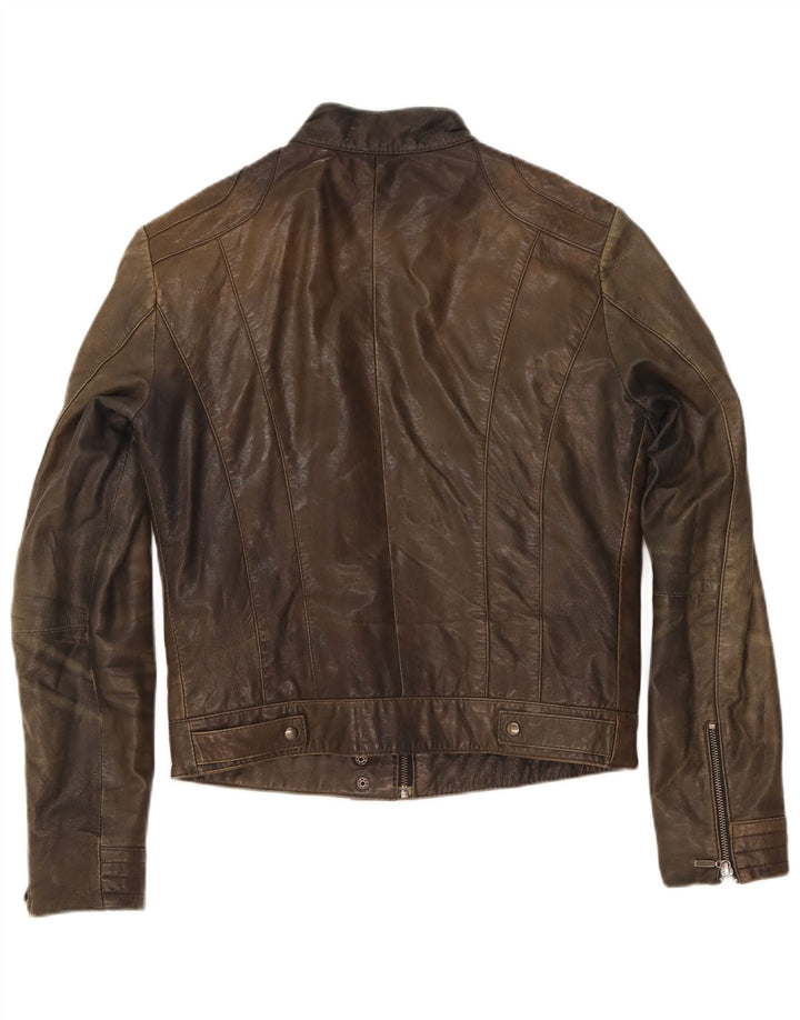 Conbipel Damen Biker-Lederjacke IT 40 Small Brown