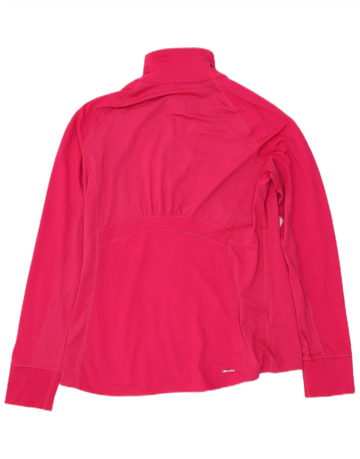 ADIDAS Damen Climalite Pullover Trainingsanzug Top UK 16/18 Large Pink