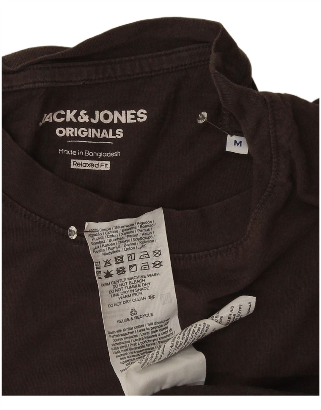 Jack & Jones Herren-T-Shirt mit entspannter Passform aus mittelgrauer Baumwolle