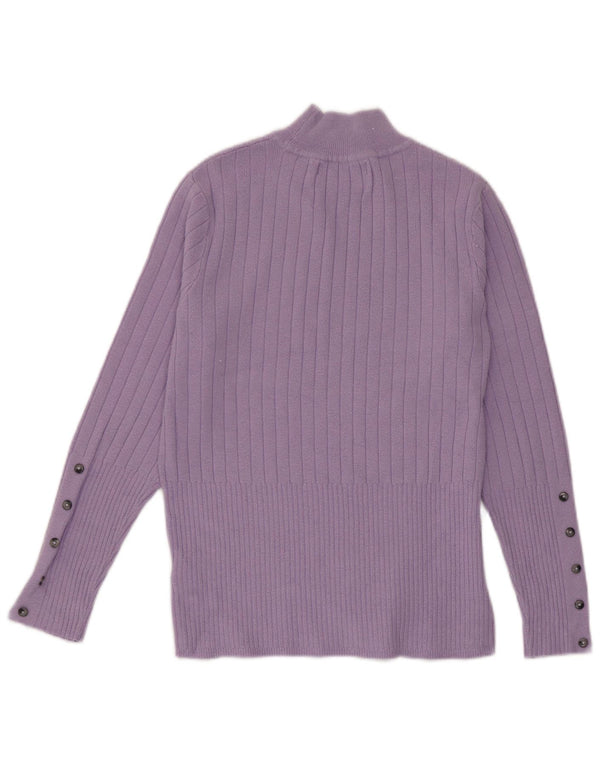 Marks & Spencer Damen-Pullover mit Rollkragen, UK 12, Mittelviolett