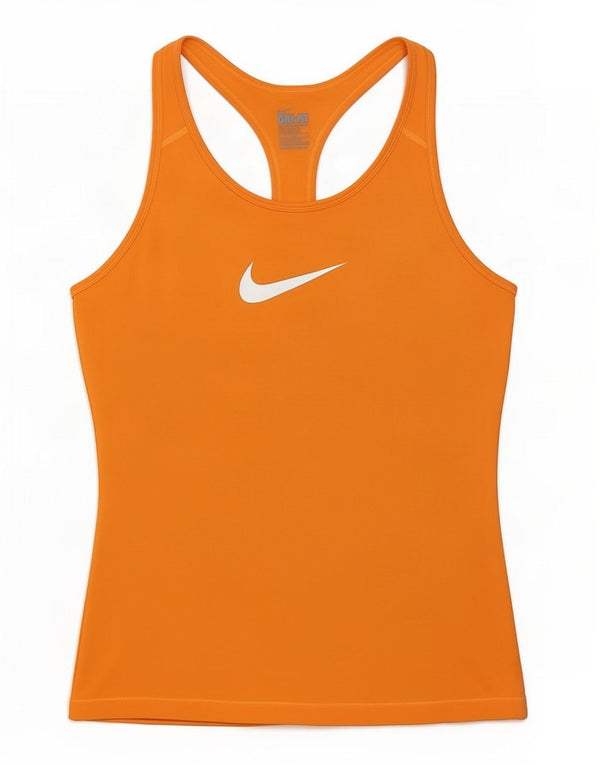 Nike Damen Dri Fit Graphic Vest Top UK 14 Large Gelb