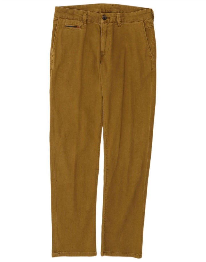 Diesel Herren Regular Chinohose W29 L31 Khaki Baumwolle