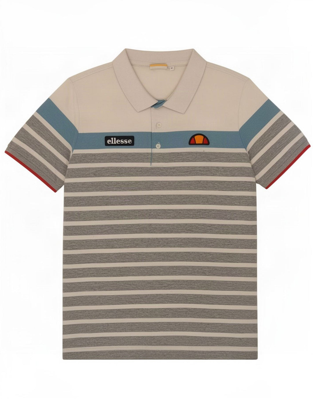 Ellesse Herren Heritage-Poloshirt, mittelgroß, mehrfarbig, gestreift, Baumwolle