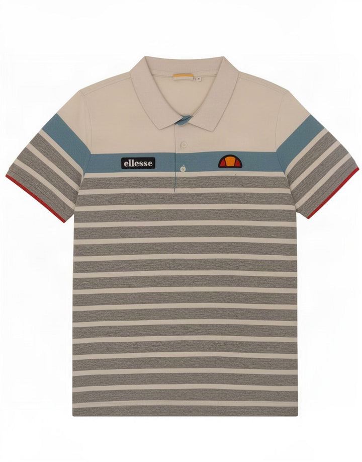 Ellesse Herren Heritage-Poloshirt, mittelgroß, mehrfarbig, gestreift, Baumwolle