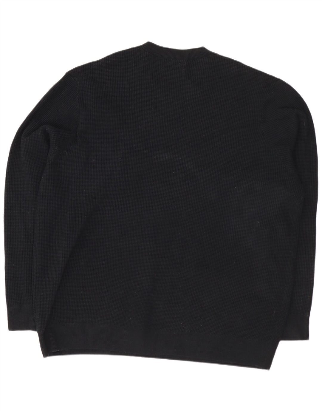 Marks & Spencer Herren-Pullover mit Rundhalsausschnitt, 3XL, schwarze Baumwolle
