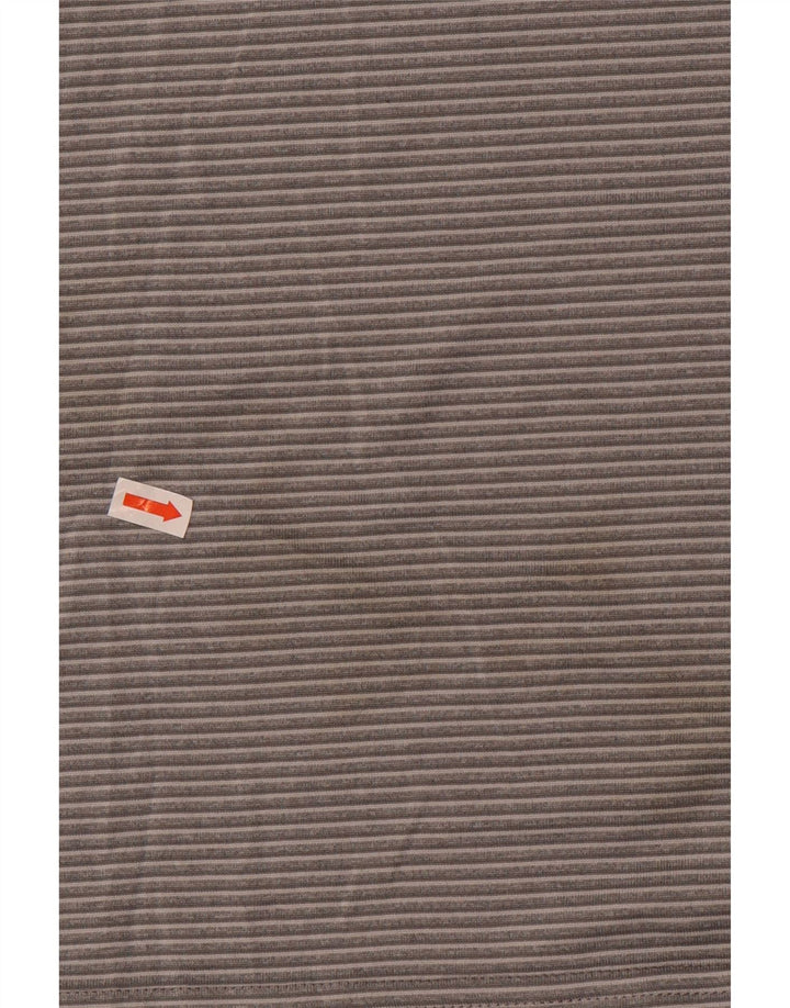 NIKE Mens Vest Top XL Grey Striped Polyester