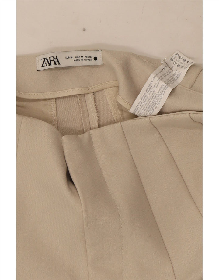 Zara Damen Pegged Hot Pants Medium W28 Beige Polyester