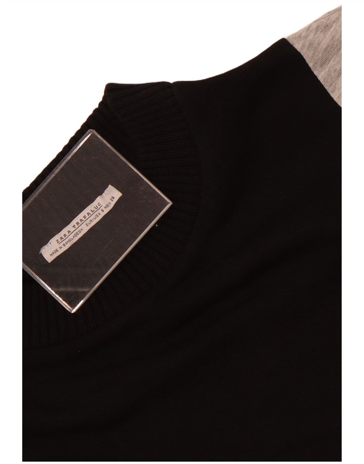 Zara Damen-Sweatshirt in Übergröße, Gr. 10, Größe S, Schwarz, Farbblock
