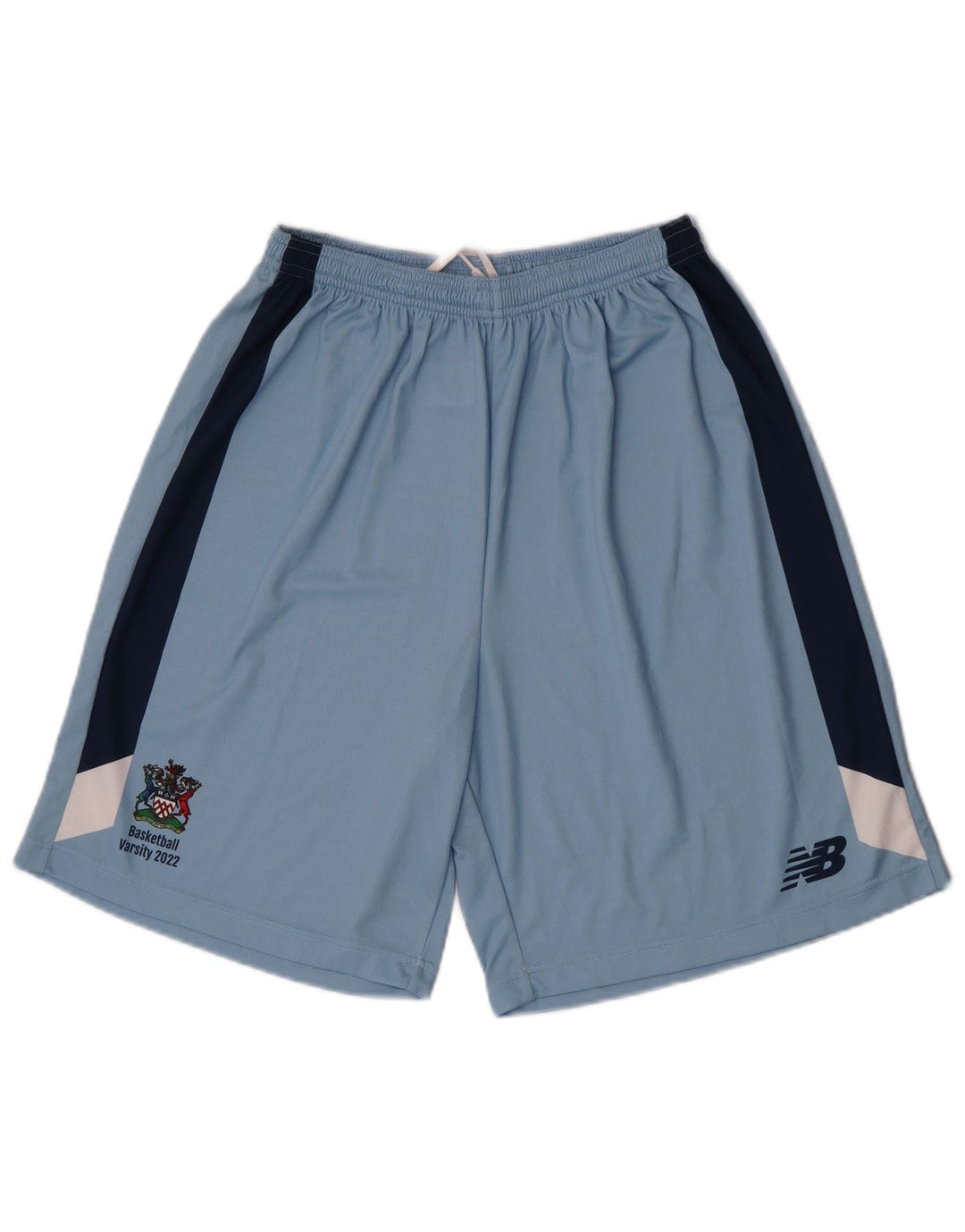 New Balance Herren-Sportshorts, klein, blaues Farbblock-Polyester