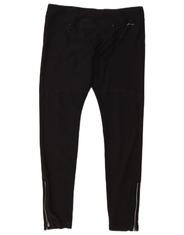 Nike Damen Dri Fit Leggings UK 16 Large Schwarz Polyester