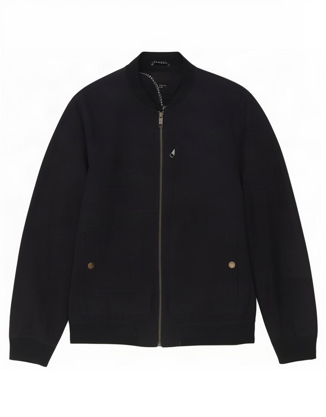 Ted Baker Herren Bomberjacke Größe 6 2XL Marineblaues Polyester