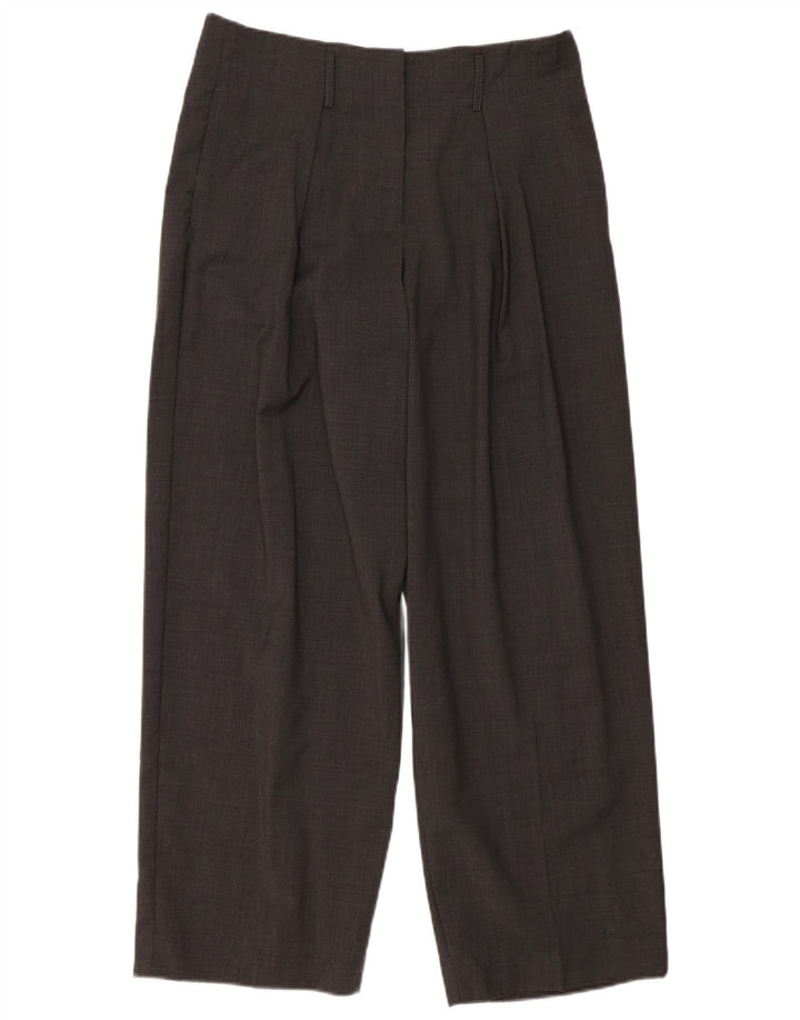 Massimo Dutti Damen Anzughose mit hoher Taille, EU 40, Mittel W30 L29, Grau