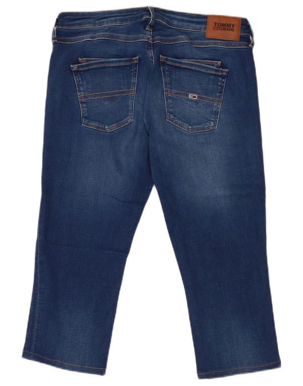 Tommy Hilfiger Damen Capri-Jeans W30 L18 Blaue Baumwolle
