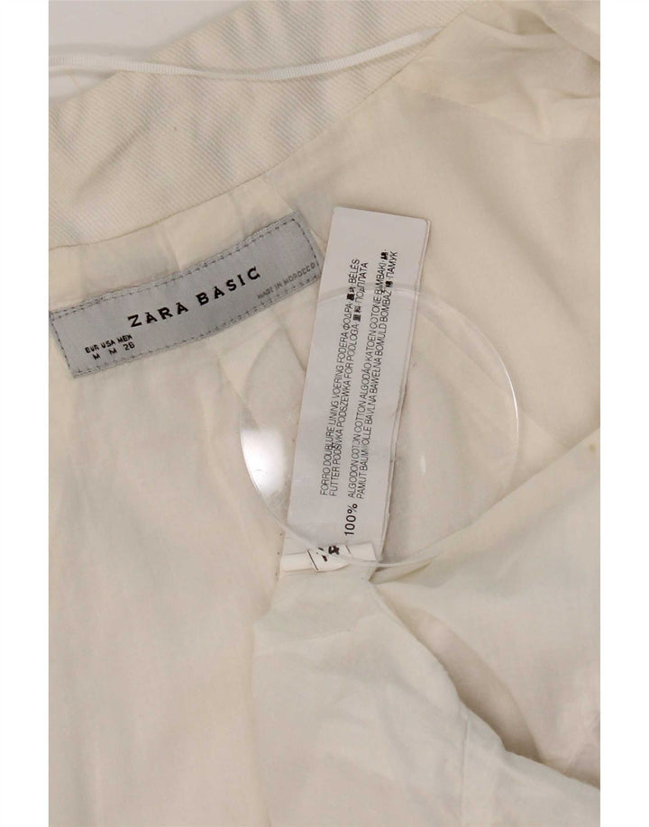 Offene Bolero-Jacke für Damen von Zara, UK 12, mittelweiße Baumwolle